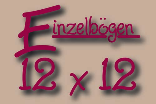 Einzelbögen 12 x 12 